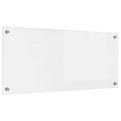 Protection de cuisine moderne thermor&eacute;sistante 90 x 40 cm en verre tremp&eacute; transparent 02_0059115