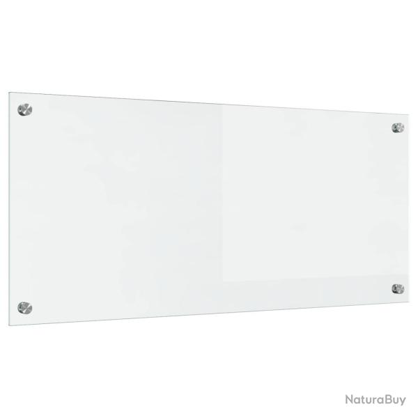 Protection de cuisine moderne thermor�sistante 90 x 40 cm en verre tremp� transparent 02_0059115