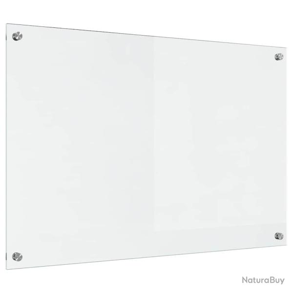Protection de cuisine moderne 90 x 60 cm durable facile entretien style �pur� en verre tremp� trans