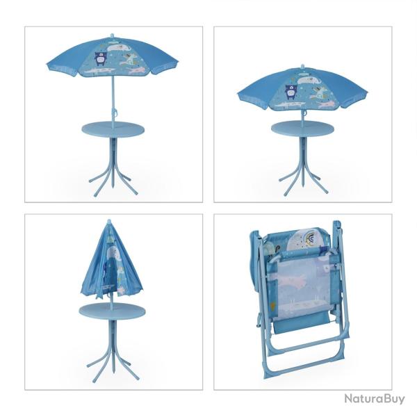 Salon de jardin enfant mobilisable ext�rieur 53 x 49,5 x 87,5 cm design original pratique en plasti