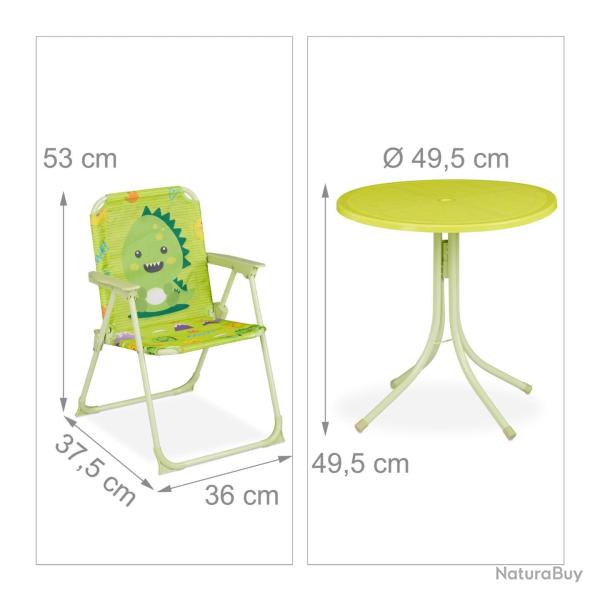 Salon de jardin enfant mobilisable ext�rieur 53 x 49,5 x 87,5 cm design original pratique en plasti