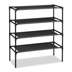 &Eacute;tag&egrave;re &agrave; chaussures extensible pratique 68 x 62 x 28 cm en fer noir 13_0008866