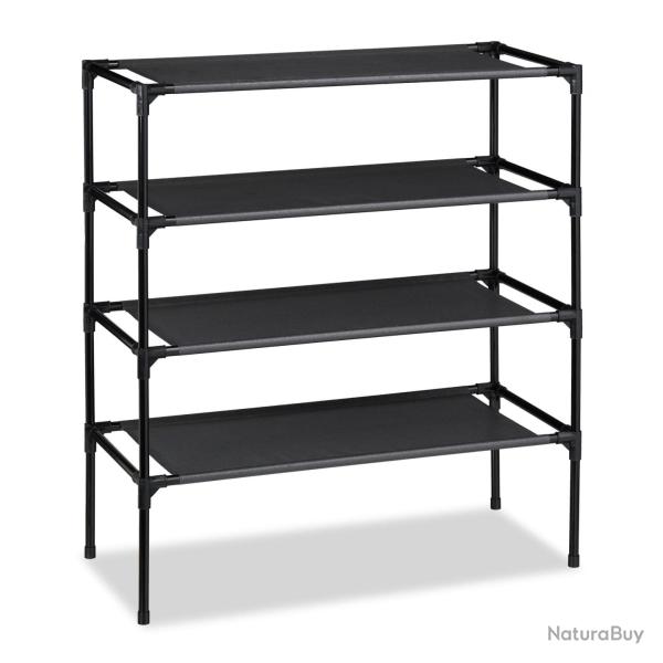 �tag�re � chaussures extensible pratique 68 x 62 x 28 cm en fer noir 13_0008866
