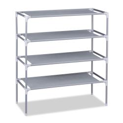 &Eacute;tag&egrave;re &agrave; chaussures extensible pratique 68 x 62 x 28 cm en fer noir 13_0008867