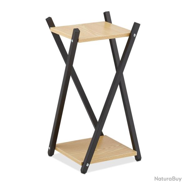 �tag�re � plantes g�om�trique 57 x 29 x 29 cm design �l�gant int�rieur en MDF effet bois noir 13_00