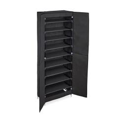 Armoire &agrave; chaussures grande capacit&eacute; 168 x 61 x 31,5 cm 10 compartiments rangement s&eacute;curis&eacute; en tiss