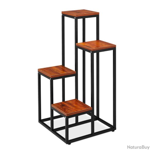 �tag�re � plantes en escalier pour salon v�randa 100 x 40 x 40 cm design noir en acier noir 13_0010