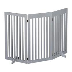 Barri&egrave;re de s&eacute;curit&eacute; extensible pour animaux 92 x 51 x 2 cm protection escaliers chemin&eacute;e en MDF gr