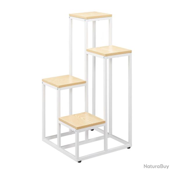 �tag�re � plantes 4 niveaux d�corative pour int�rieur 100 x 40 x 40 cm en acier blanc 13_0010980