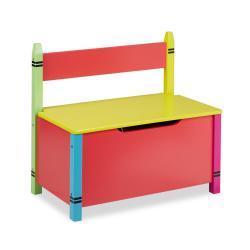 Banquette de rangement assise pratique chambre d'enfant 90 x 40 x 40 cm design color&eacute; en bois multi