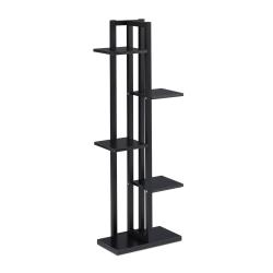 &Eacute;tag&egrave;re &agrave; plantes en escalier 117 x 43 x 22 cm supports robustes design contemporain en acier noir