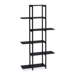 &Eacute;tag&egrave;re &agrave; plantes avec 6 niveaux pour salon ou v&eacute;randa 150 x 78 x 24 cm en m&eacute;tal noir 13_0010981