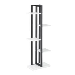 &Eacute;tag&egrave;re &agrave; plantes en escalier 117 x 43 x 22 cm supports robustes design contemporain en acier noir