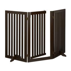 Barri&egrave;re de s&eacute;curit&eacute; pliable pour animaux protection escaliers chemin&eacute;e 92 x 70 x 5 cm en m&eacute;tal gri