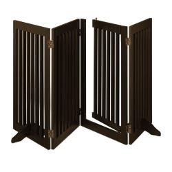 Barri&egrave;re de s&eacute;curit&eacute; r&eacute;glable moderne int&eacute;rieur 92 x 74 cm protection animaux porte pratique en m&eacute;t