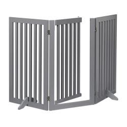 Barri&egrave;re de s&eacute;curit&eacute; modulable int&eacute;rieur 92 x 70 cm protection pour chiens design moderne en m&eacute;tal