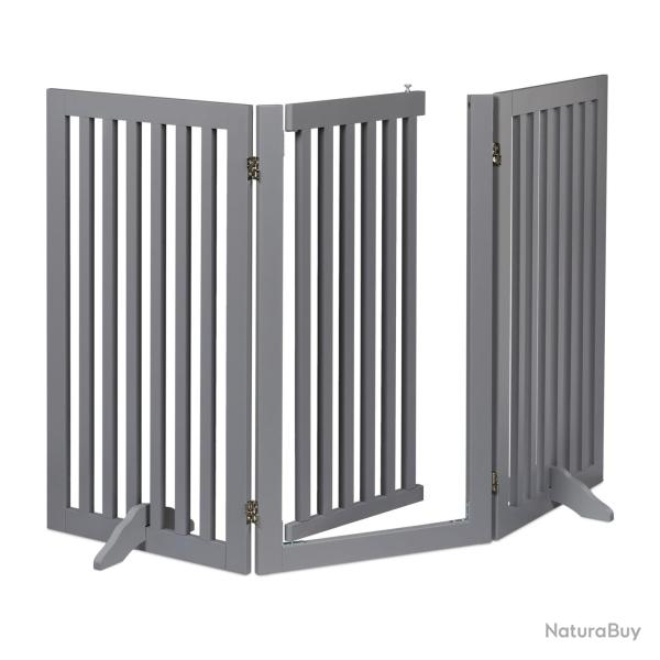 Barri�re de s�curit� modulable int�rieur 92 x 70 cm protection pour chiens design moderne en m�tal