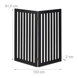 Barri&egrave;re de s&eacute;curit&eacute; pliable pour chien escalier porte 91,5 x 103 x 2 cm installation flexible en M