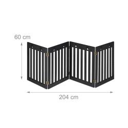 Barri&egrave;re de s&eacute;curit&eacute; pliable pour chien escalier 60 x 204 x 2 cm installation flexible design joyeu