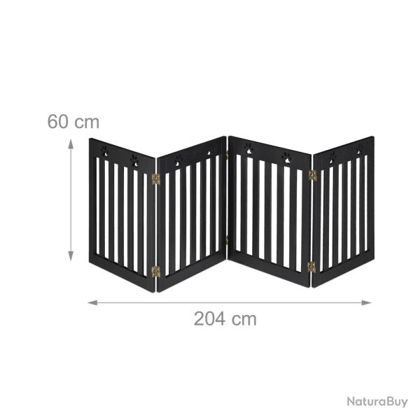 Barri�re de s�curit� pliable pour chien escalier 60 x 204 x 2 cm installation flexible design joyeu