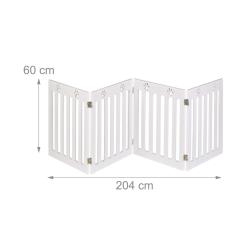 Barri&egrave;re de s&eacute;curit&eacute; pliable pour chien escalier 60 x 204 x 2 cm installation flexible design joyeu