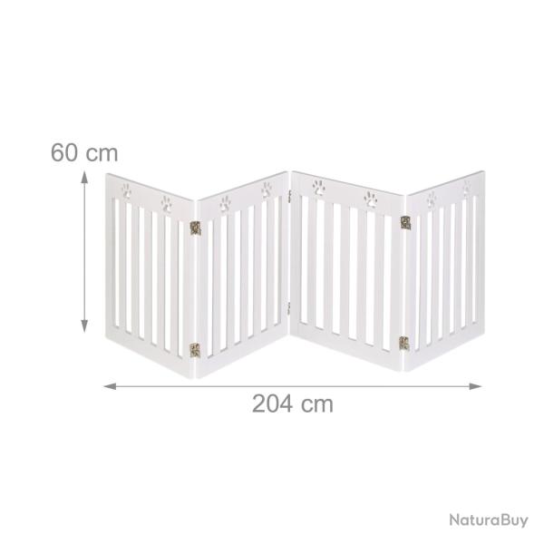 Barri�re de s�curit� pliable pour chien escalier 60 x 204 x 2 cm installation flexible design joyeu