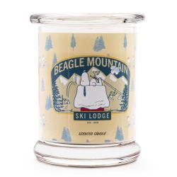 Bougie parfum&eacute;e design moderne ambiance cosy 11,5 x 9,5 cm dur&eacute;e combustion 50 heures en verre blan