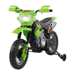 Moto &eacute;lectrique enfant cross 102 x 58 x 66 cm roulettes amovibles effets lumineux et sonores modern