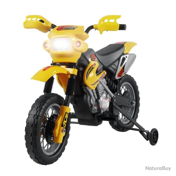Moto �lectrique enfant cross 102 x 58 x 66 cm roulettes amovibles autonomie 45 minutes style contem