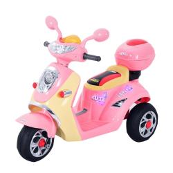Moto &eacute;lectrique enfant 108 x 51 x 75 cm 3 roues stable effets lumineux sonores assise confort desig
