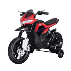 Moto &eacute;lectrique enfant 105 x 52 x 62 cm stabilit&eacute; roulettes amovibles effets lumineux et sonores mo