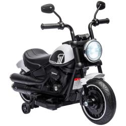 Moto &eacute;lectrique enfant avec roues d'entra&icirc;nement 76 x 42 x 57 cm phare led assise ergonomique desig