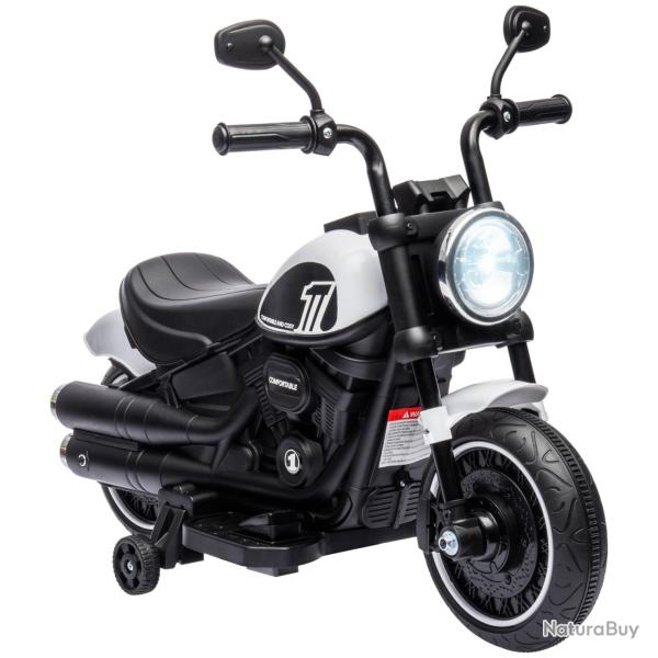 Moto �lectrique enfant avec roues d'entra�nement 76 x 42 x 57 cm phare led assise ergonomique desig