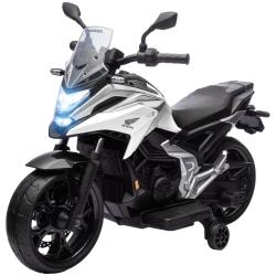 Moto &eacute;lectrique porteur enfant 3-6 ans 107 x 46 x 75 cm d&eacute;marrage facile roues d'entra&icirc;nement moder