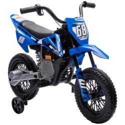 Moto &eacute;lectrique pour enfant cross 109,5 x 60 x 72,5 cm deux moteurs et suspension arri&egrave;re design mo