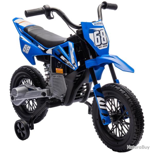Moto �lectrique pour enfant cross 109,5 x 60 x 72,5 cm deux moteurs et suspension arri�re design mo