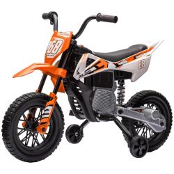 Moto &eacute;lectrique enfant cross 109,5 x 60 x 72,5 cm deux moteurs suspension arri&egrave;re design jardin ave
