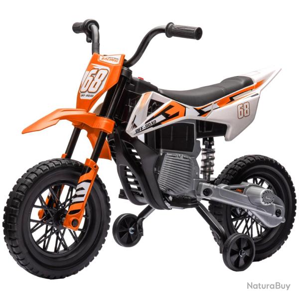 Moto �lectrique enfant cross 109,5 x 60 x 72,5 cm deux moteurs suspension arri�re design jardin ave