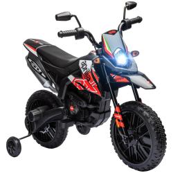 Moto &eacute;lectrique enfant motocross 106,5 x 56 x 80 cm roues d'entra&icirc;nement amovibles autonomie 1h ten