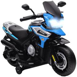 Moto &eacute;lectrique enfants style moto 85,5 x 44,5 x 56 cm d&eacute;marrage progressif phares lumineux design