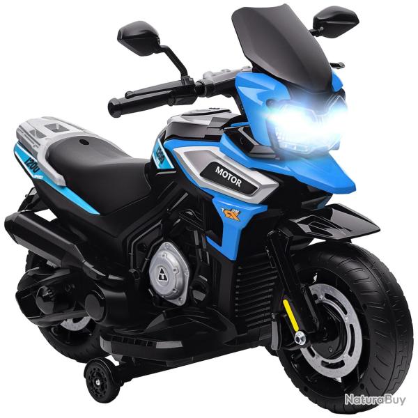 Moto �lectrique enfants style moto 85,5 x 44,5 x 56 cm d�marrage progressif phares lumineux design
