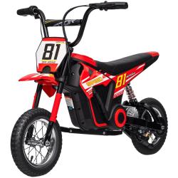 Moto &eacute;lectrique enfants motocross 119 x 64 x 76,5 cm vitesse 6-16 km/h suspension arri&egrave;re ext&eacute;rieur