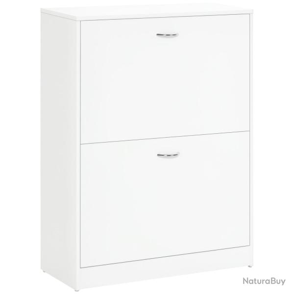 Armoire � chaussures entr�e 60 x 24 x 80 cm rangement optimis� portes abattantes moderne en panneau