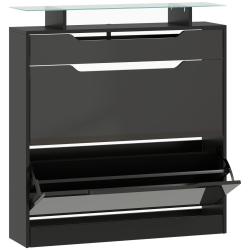Armoire &agrave; chaussures entr&eacute;e 89 x 23 x 96 cm gain de place s&eacute;curit&eacute; anti-basculement contemporain et