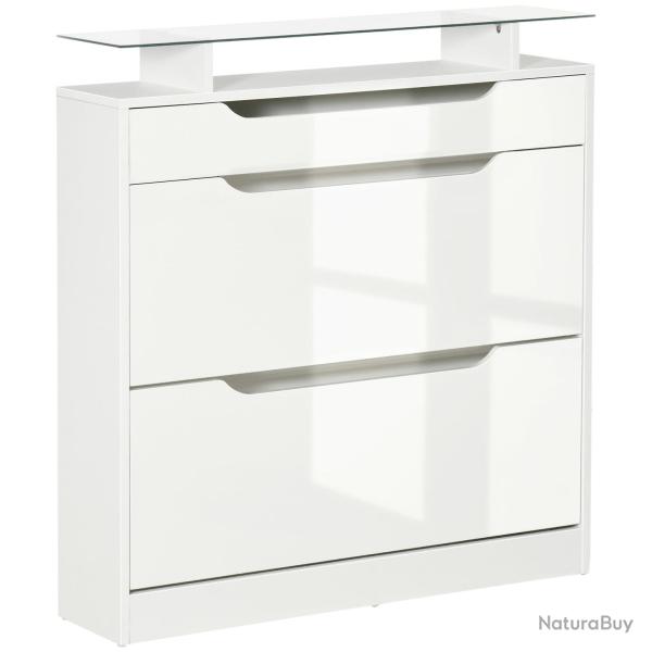 Armoire � chaussures entr�e compacte 89 x 23 x 96 cm rangement modulable anti basculement contempor