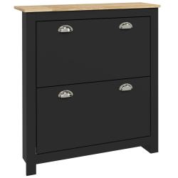 Armoire &agrave; chaussures d'entr&eacute;e 79 x 23 x 90,5 cm abattante gain de place compartiment&eacute; 2 portes cont