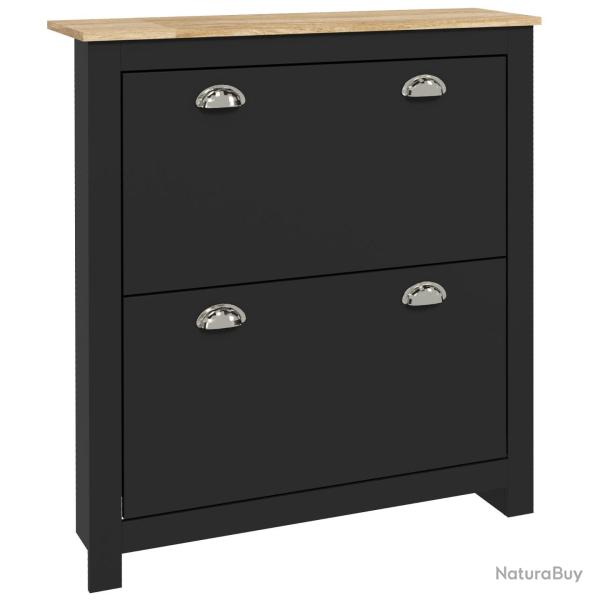Armoire � chaussures d'entr�e 79 x 23 x 90,5 cm abattante gain de place compartiment� 2 portes cont