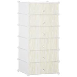 Armoire &agrave; chaussures modulable 6 cubes 49 x 36,5 x 108 cm capacit&eacute; 12 paires gain de place id&eacute;al de