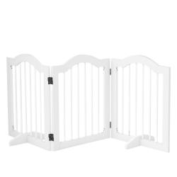 Barri&egrave;re de s&eacute;curit&eacute; pliable pour chiens 154.5 x 29.5 x 61 cm protection d'escalier &eacute;ducative moder