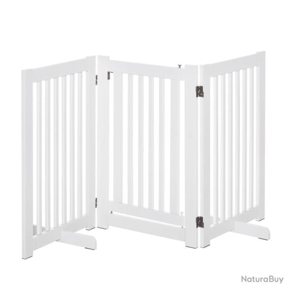 Barri�re de s�curit� pour chien int�rieur 155 x 35,5 x 76 cm porte verrouillable pliable moderne �p